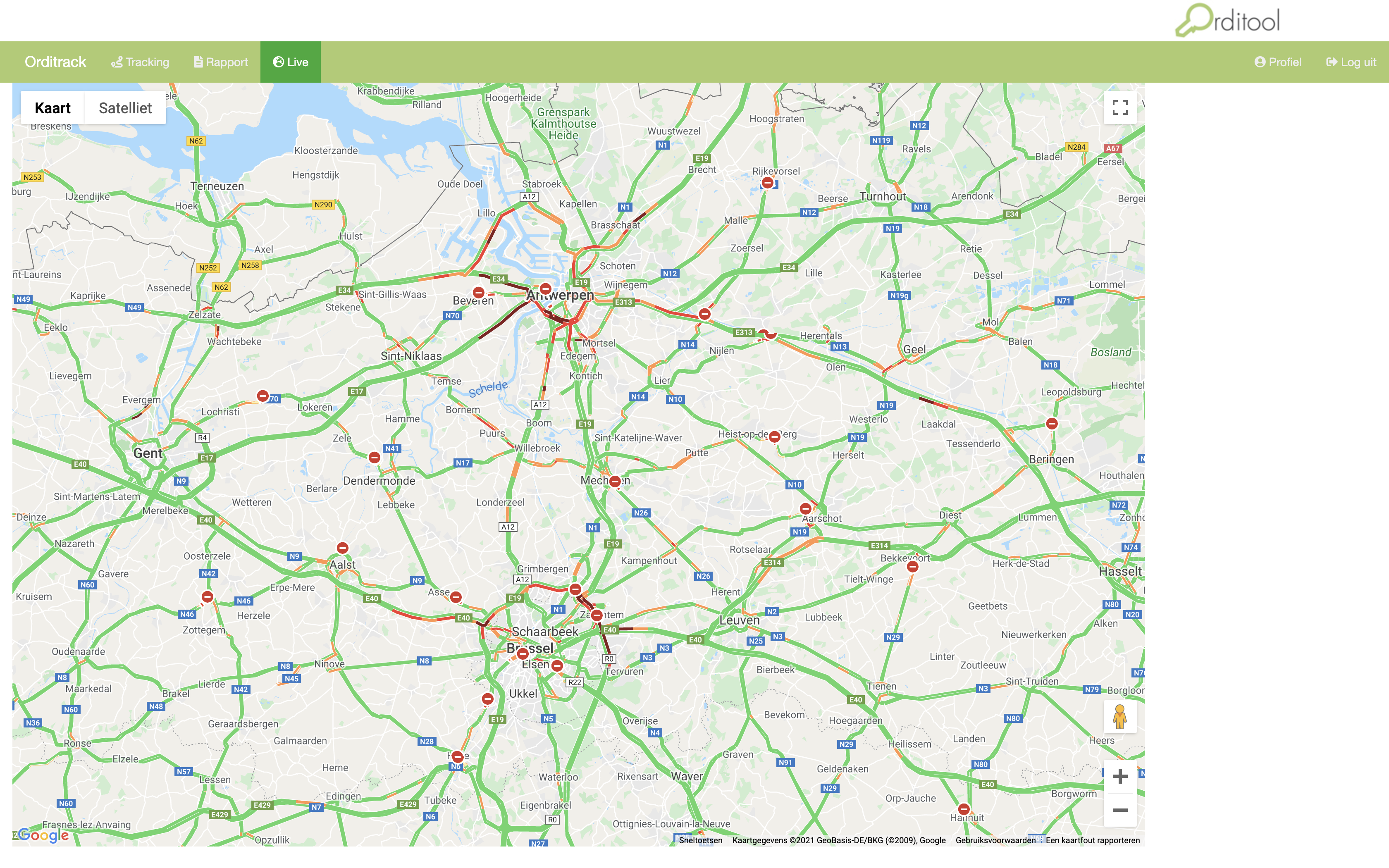 Real-time traffic situation